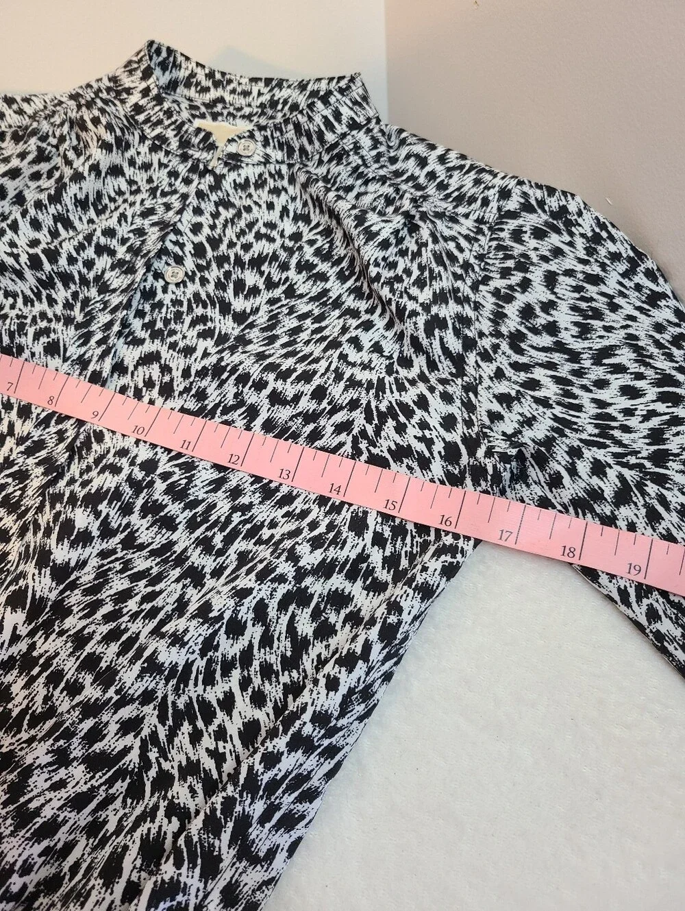 Michael Kors Leopard Print Button Down Long Sleeve Short Romper Size XXS